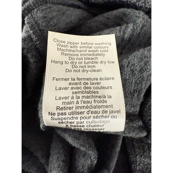 Mondetta Size M Stretch Mock Neck Half Zip Sweater Gray Long Sleeve Pullover - Picture 8 of 9